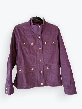 J. Crew Relaxed Boyfriend Field Jacket Cotton Plum